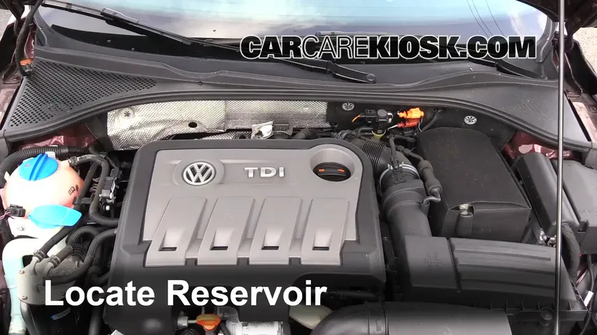 2013 Volkswagen Passat TDI SE 2.0L 4 Cyl. Turbo Diesel Windshield Washer Fluid Add Fluid